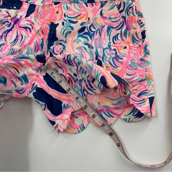 NWOT Lilly Pulitzer Head in The Sand Scalloped Hem Shorts 100% Cotton Coquette - Picture 5 of 11